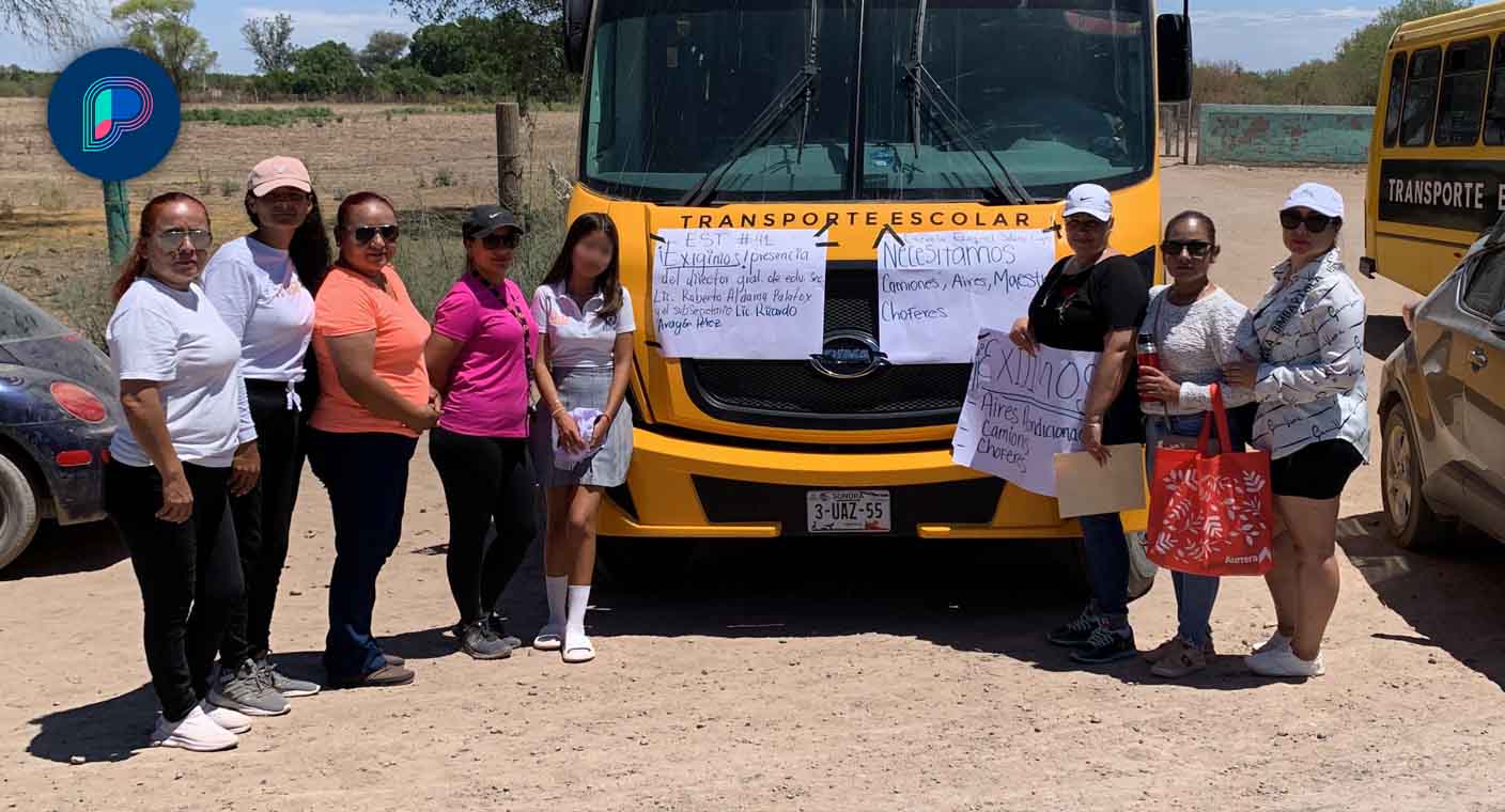 Se manifiestan madres de familia por falta de aires acondicionados en Secundaria 41 en Costa de Hermosillo