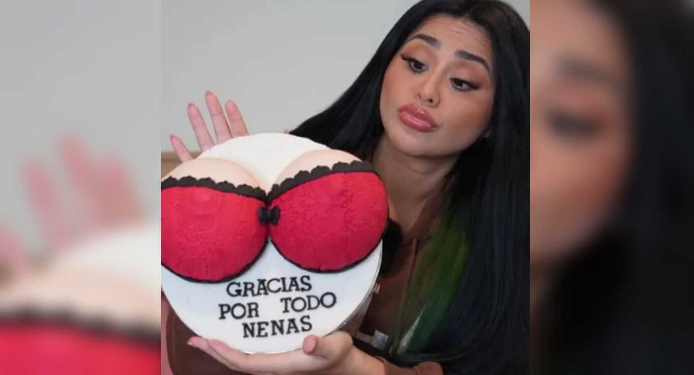 ‘Gomita’ se quita implantes de senos tras problemas estéticos y lo celebra (VIDEO)