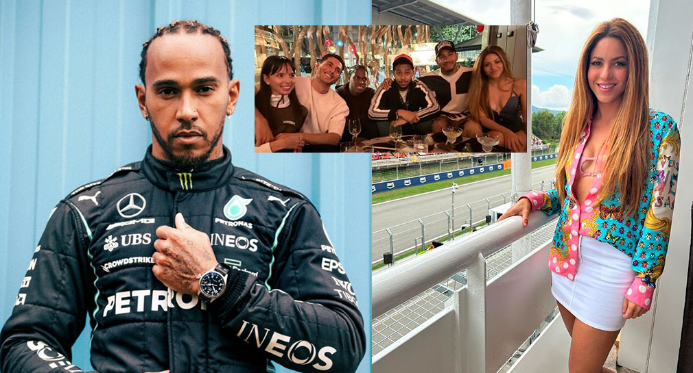 Shakira se reencuentra con Lewis Hamilton, en España