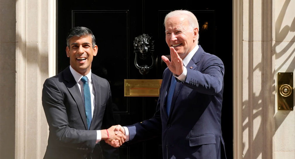 Joe Biden llega a Inglaterra para tomar té con el rey Carlos y fomentar energía limpia