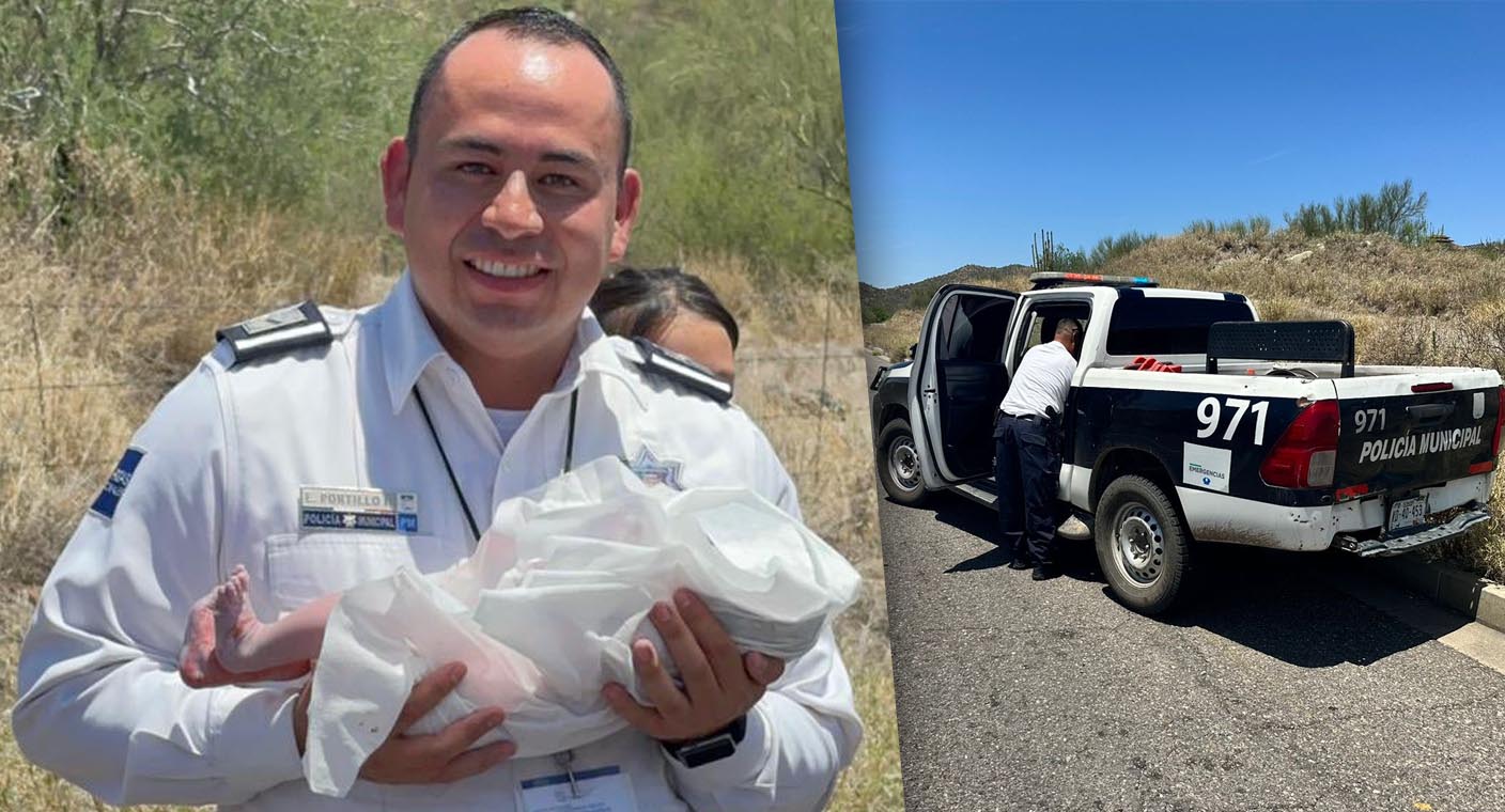Nace bebé a bordo de una patrulla de la Policía de Hermosillo