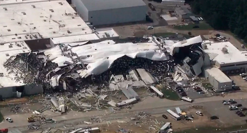 Daña tornado planta de Pfizer en Carolina del Norte