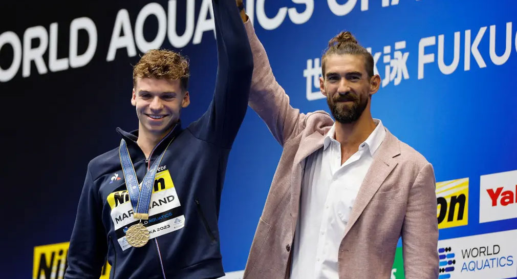 Leon Marchand rompe récord de Michael Phelps y se lleva el oro en los 400 metros combinado en Fukuoka 2023