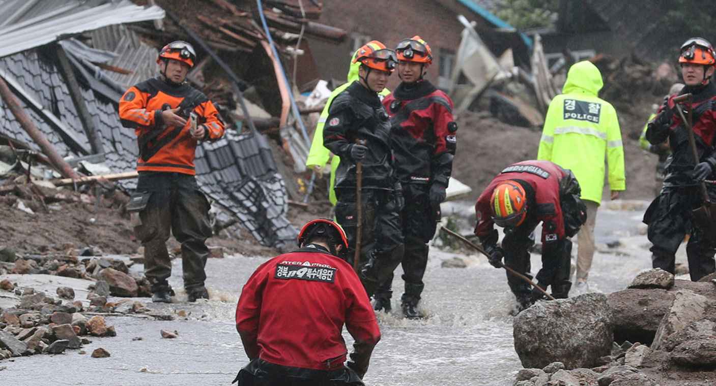 22 muertos y decenas de desaparecidos por fuertes lluvias en Corea del Sur