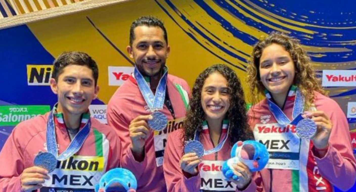 México se lleva medalla de plata en saltos mixtos por equipos en mundial de natación