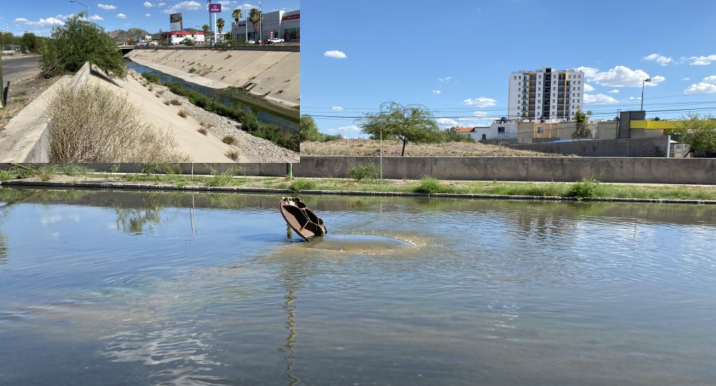 Aguas negras y mal olor continúan en canal del Paseo Río Sonora en Hermosillo, reparación de tubería terminará en 4 semanas