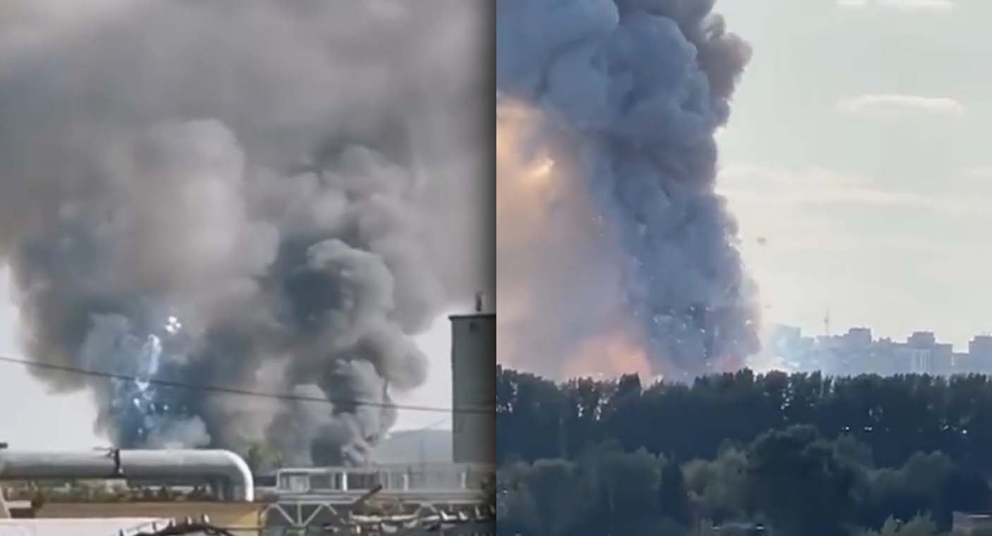 Se incendia bodega con pirotecnia en Siberia (VIDEOS)