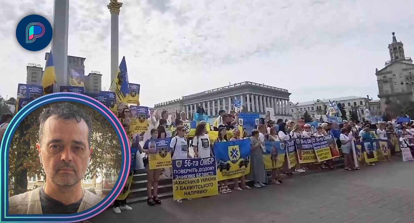 Ucranianos se manifiestan por familiares desaparecidos en guerra contra Rusia: cobertura especial de José Luis Sibaja
