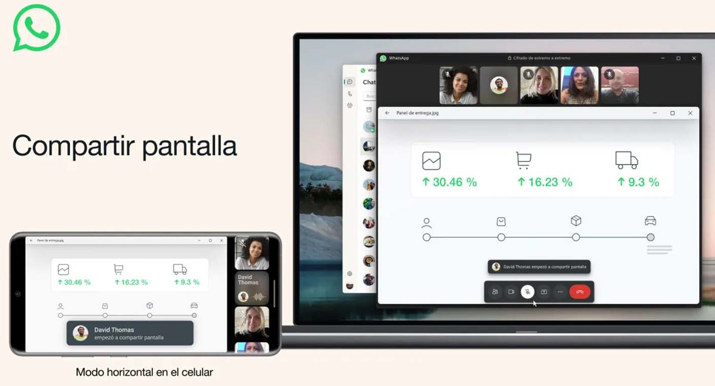 WhatsApp presenta función para compartir pantalla durante videollamadas