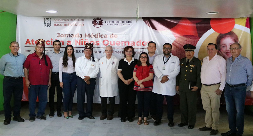 Retoma Shriners International clínicas para niños con quemaduras en Hermosillo