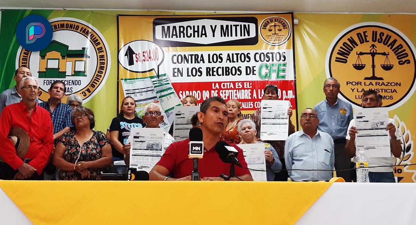 Recibos de CFE son impagables, se necesita empatía de las autoridades: Unión de Usuarios de Hermosillo