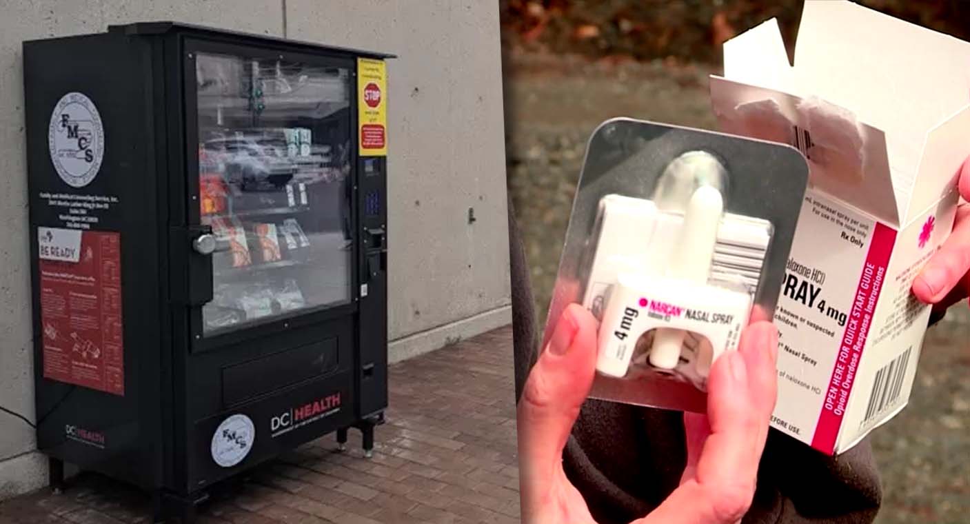 Máquinas expendedoras brindan antídotos gratuitos contra sobredosis de opioides en EEUU