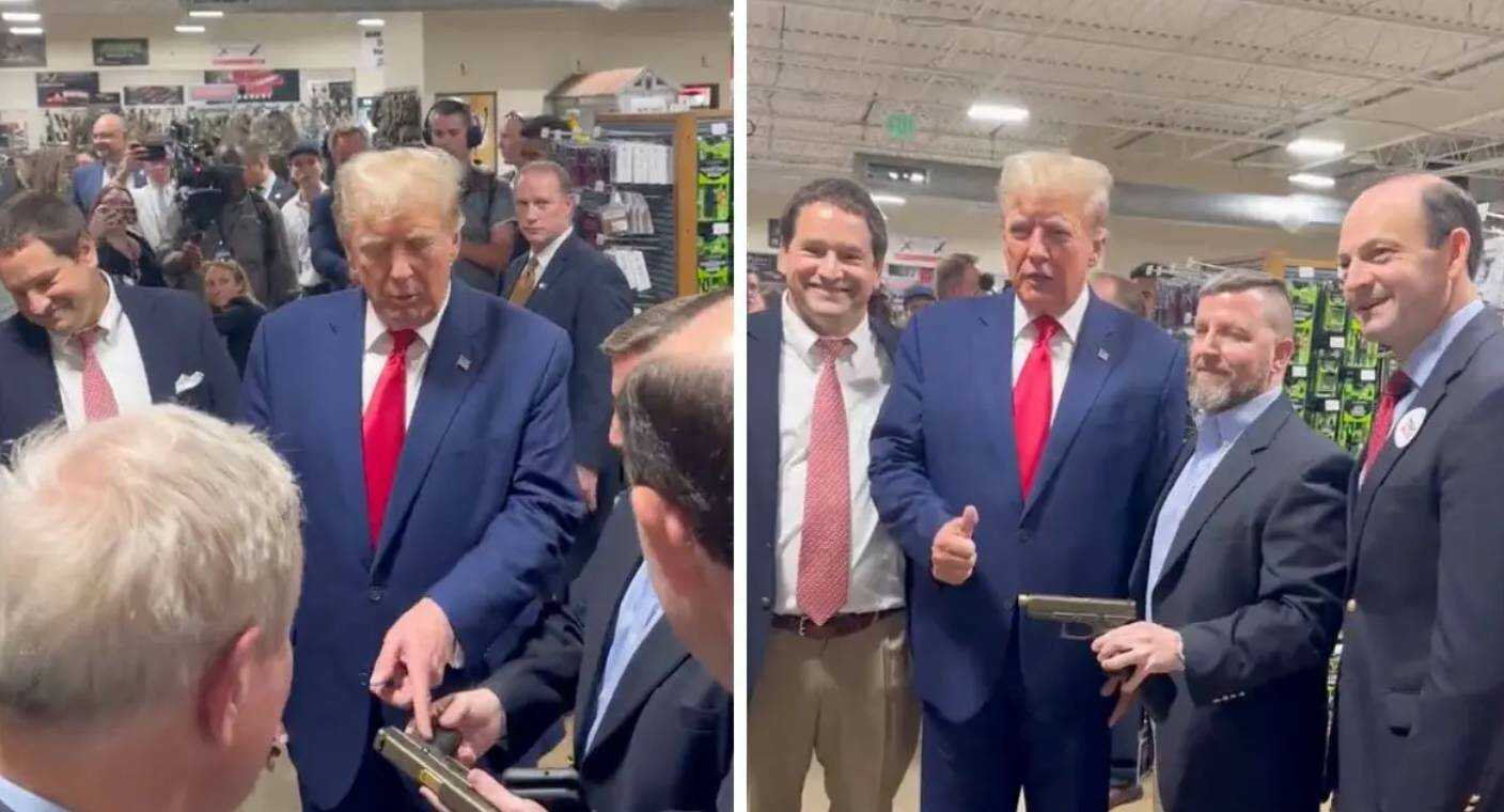 “¡Guau! Quiero comprar una”: Trump asegura en campaña que quiere una pistola, pese a cargos criminales