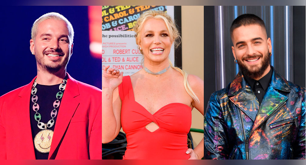 Maluma comparte fotografía de su cena con Britney Spears y J Balvin en Nueva York