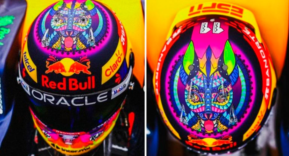 Subastan casco de Checo Pérez por 1.7 mdp, que se donarán para damnificados por huracán Otis