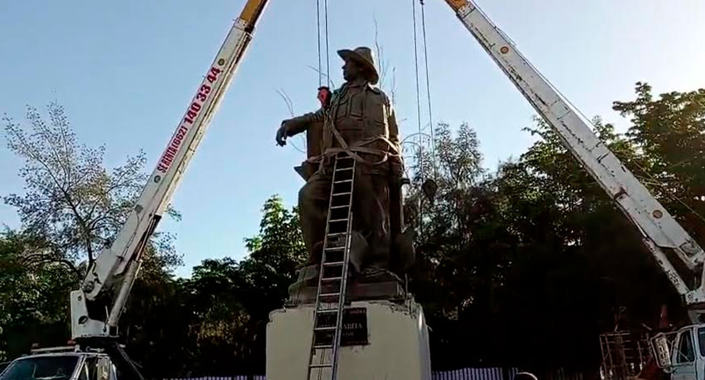 Trasladarán estatua de Jesús García al mirador del Cerro de la Campana en Hermosillo
