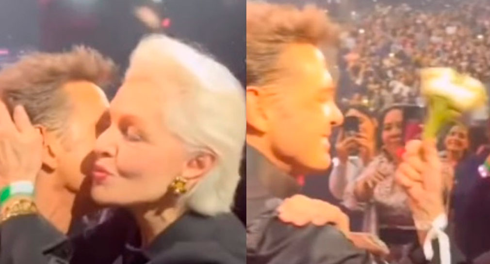 Luis Miguel detiene concierto para entregar flores a la diseñadora Carolina Herrera (VIDEO)