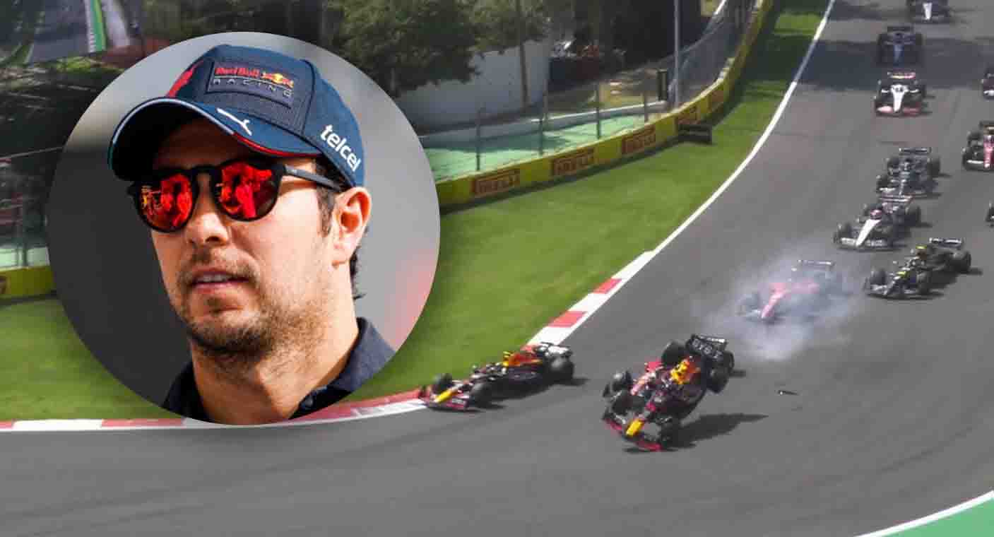 VIDEOS: ‘Checo’ Pérez queda fuera del Gran Premio de México tras incidente en primera vuelta