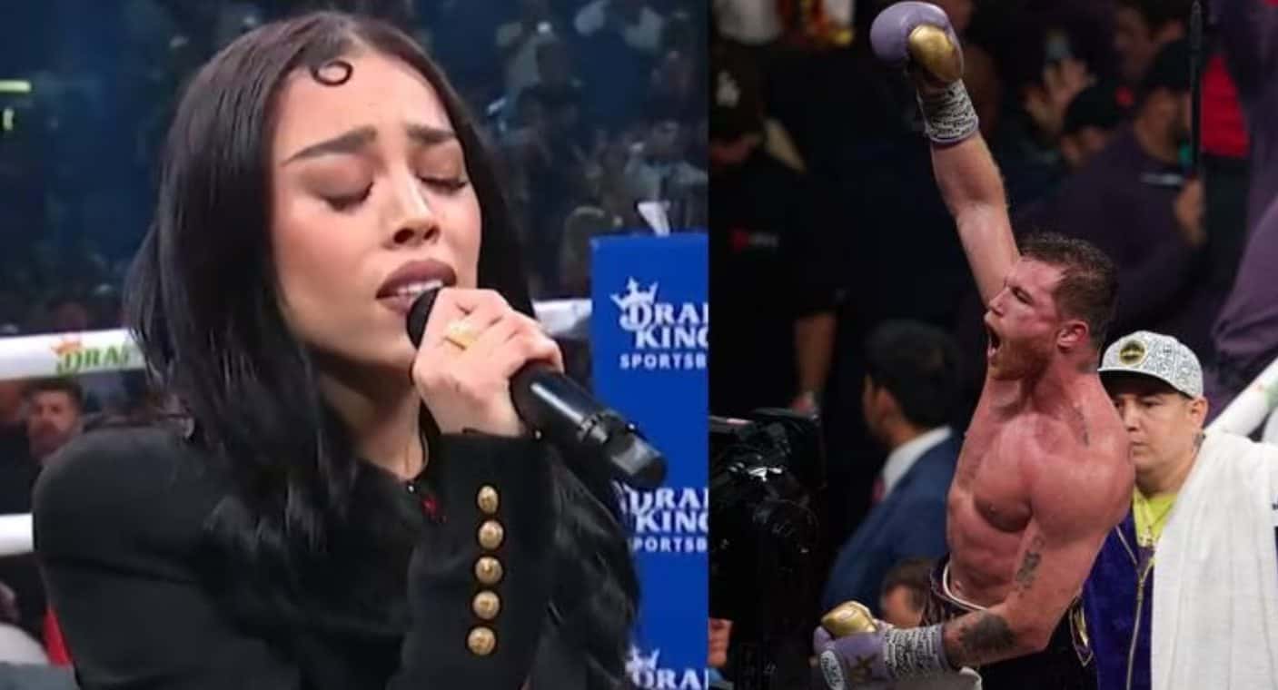 Danna Paola puede recibir esta millonaria multa por cantar distinto el Himno Nacional Mexicano previo a pelea del Canelo Álvarez