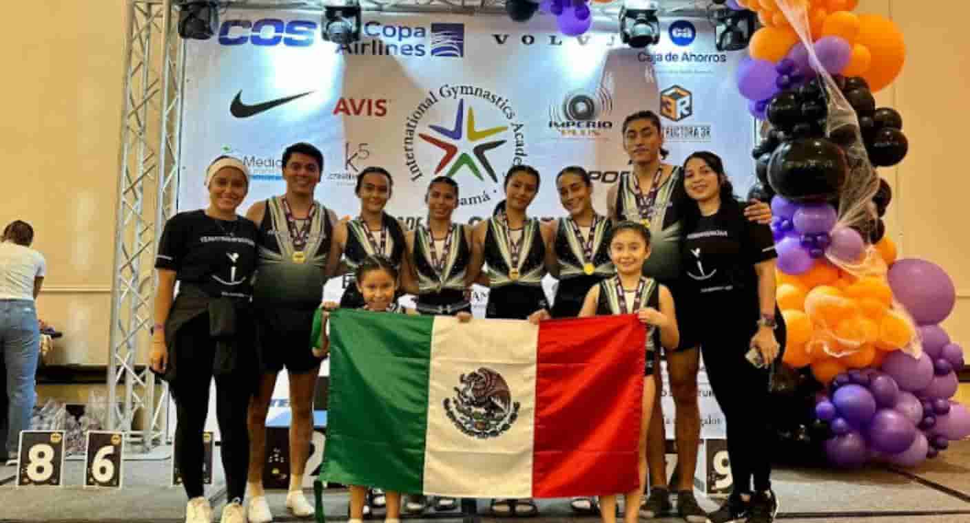 Estudiantes de Sonora obtienen primeros lugares en torneo de gimnasia en Panamá