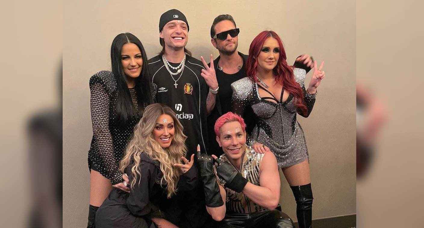Peso Pluma se encuentra con integrantes de RBD previo su último concierto por EEUU