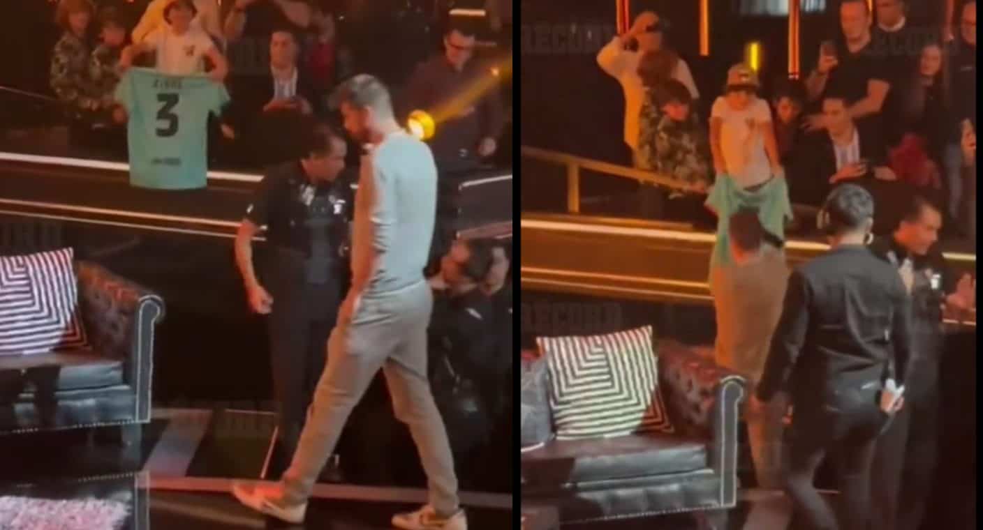 Piqué se cae mientras intentaba firmar autógrafos (VIDEO)