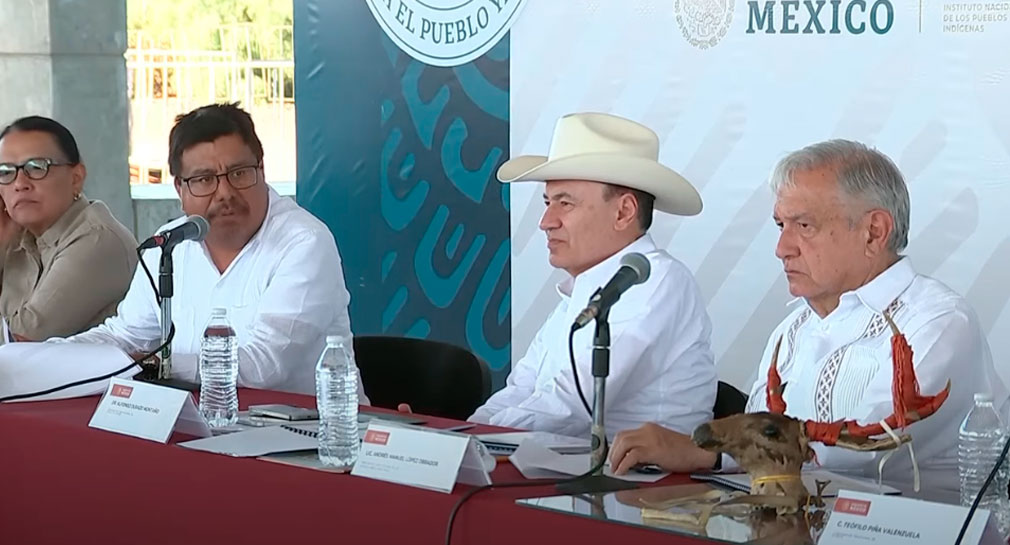 Refrenda AMLO compromisos con el Pueblo Yaqui