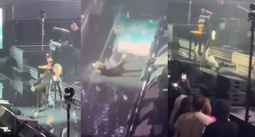 VIDEO: Luis Miguel sufre resbalón y caída en pleno concierto en la CDMX