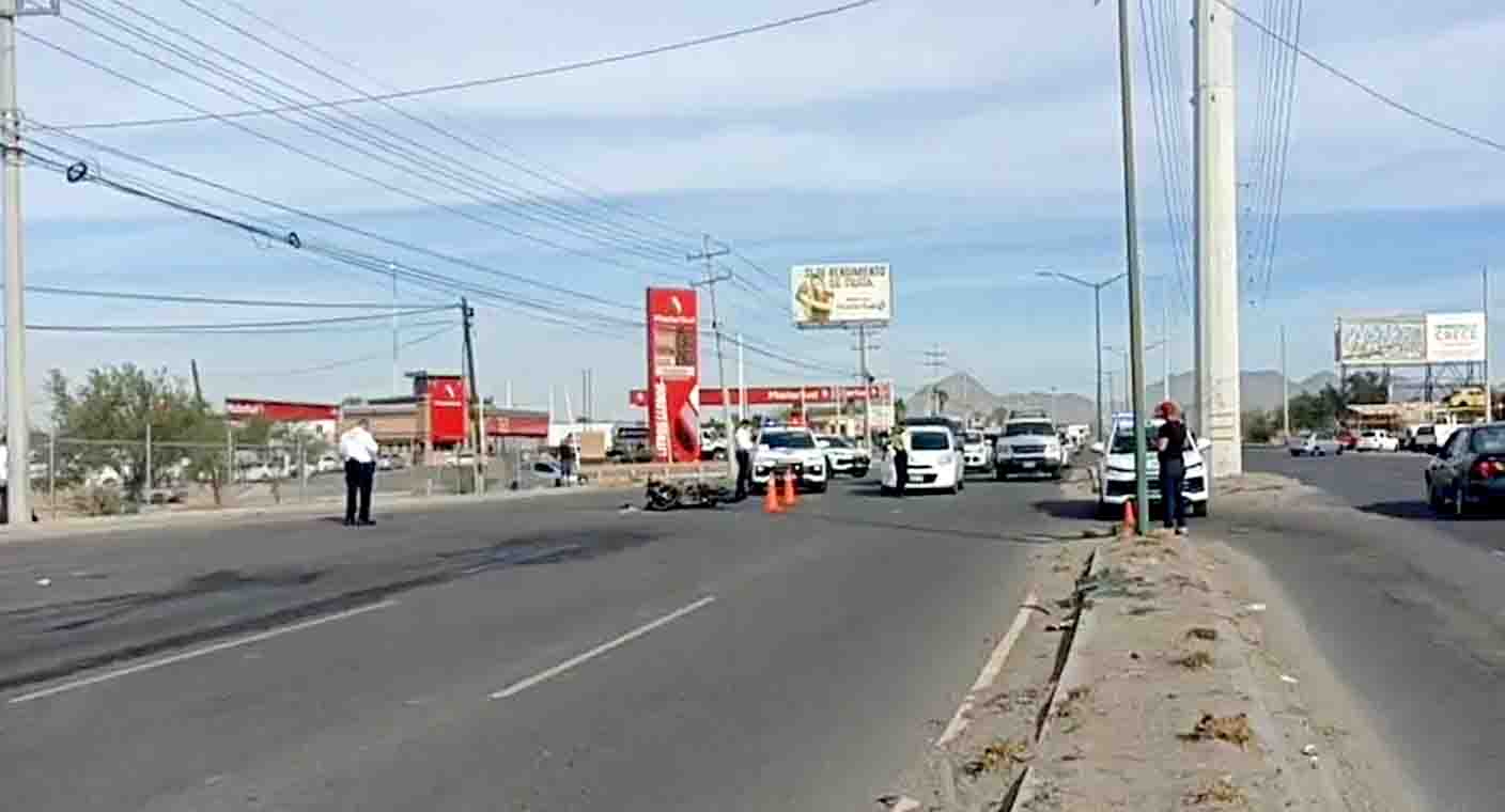 Muere motociclista tras chocar contra camión de transporte público al norte de Hermosillo
