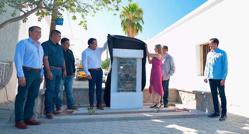 Develan placa de Barrio Mágico en Villa de Seris; es ejemplo de gran comunidad, afirma Toño Astiazarán
