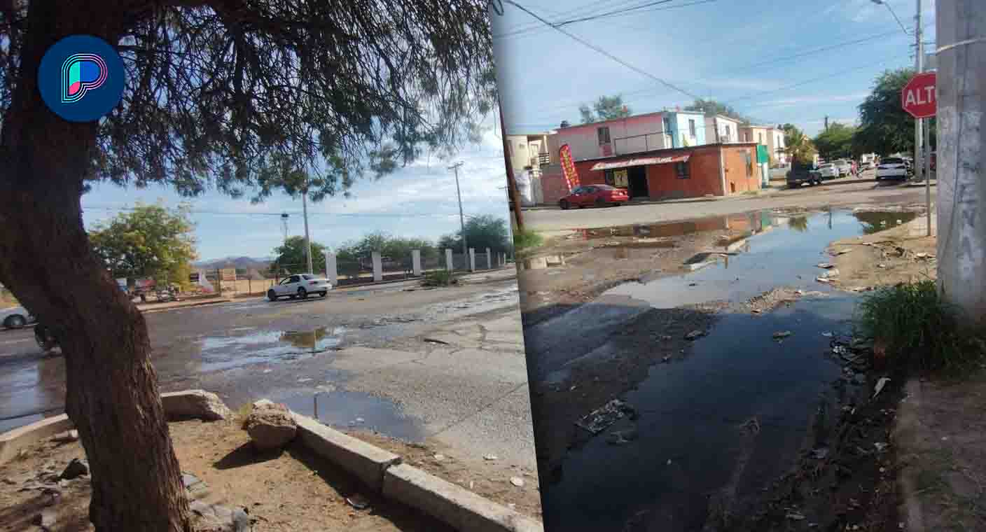 Aguas negras y calles en mal estado reportan vecinos de la colonia Nuevo Hermosillo; piden atención por parte de autoridades