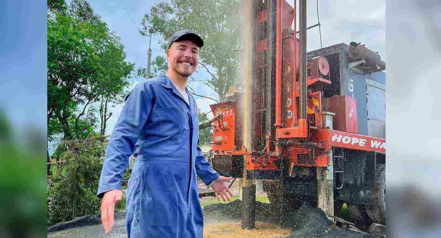 El youtuber MrBeast construye 100 pozos de agua potable para ayudar en África