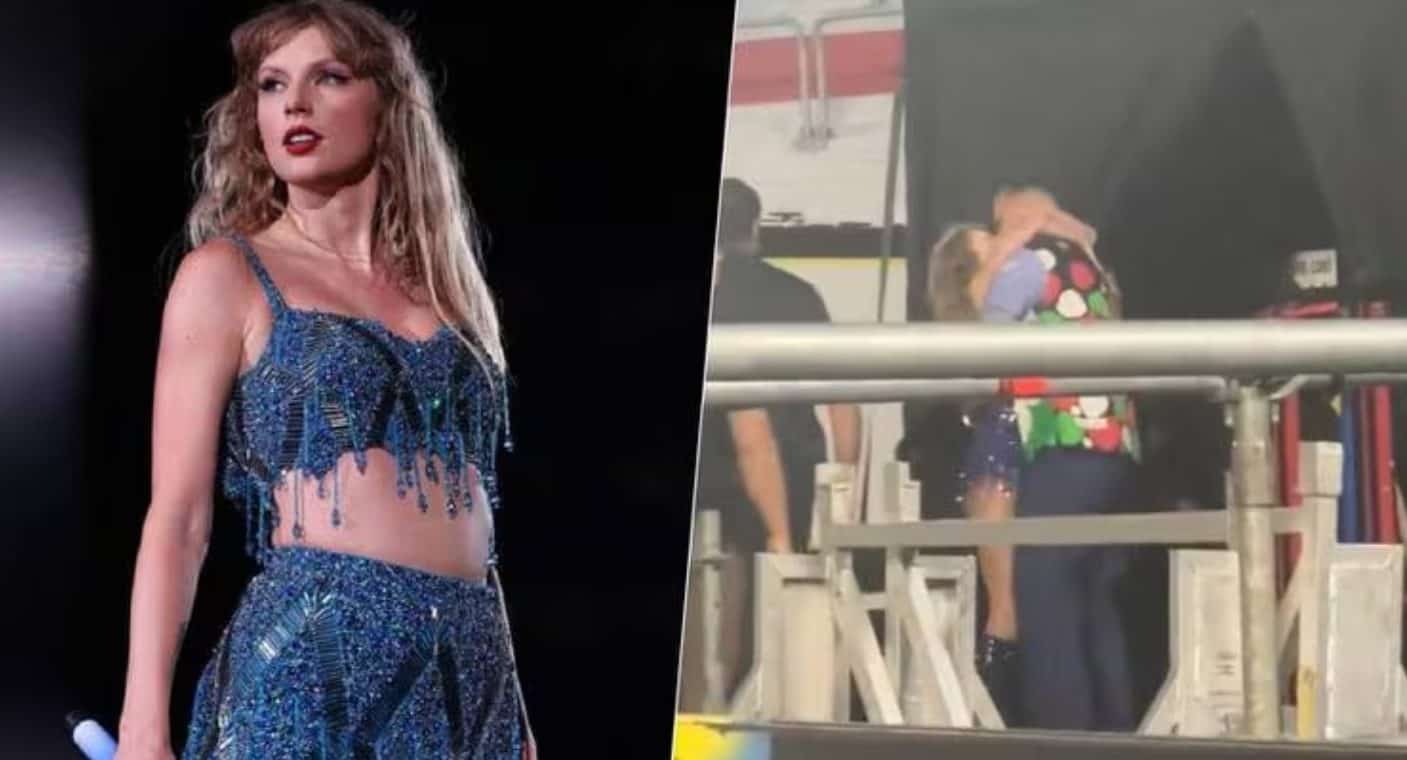 Taylor Swift y Travis Kelce protagonizan escena romántica durante concierto en Argentina (VIDEO)