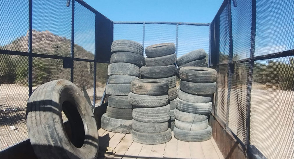 Realizan Llantatón en Hermosillo, material recolectado será reciclado para elaborar cemento
