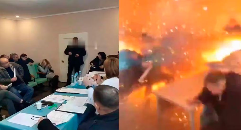 Legislador ucraniano detona granada durante reunión, deja 26 heridos (VIDEO)