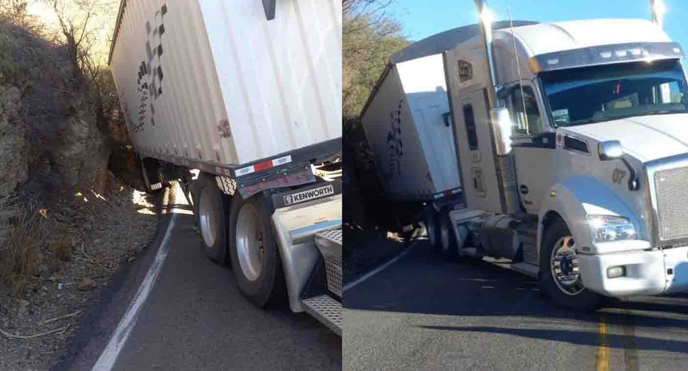 Se registra accidente de tractocamión en carretera Ímuris-Cananea en Sonora