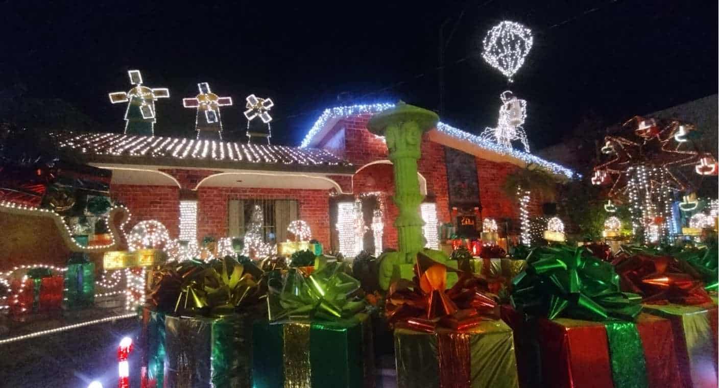 Vuelve la Casa de Santa Claus de la colonia Modelo en Hermosillo, con show de luces, baile y diversión