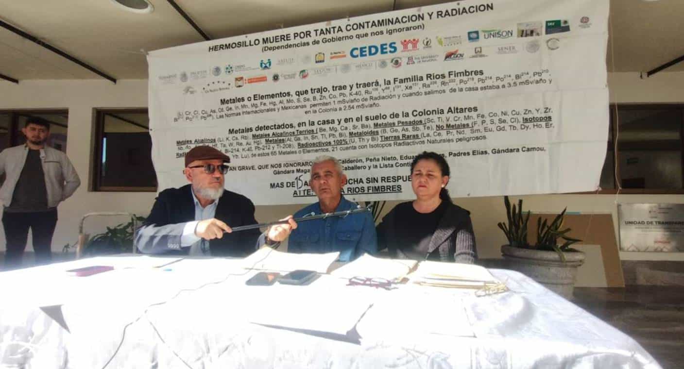 Familia exige justicia ante falta de respuesta de gobiernos de Sonora por personas y casas afectadas tras contaminación de cobalto 60 en Hermosillo