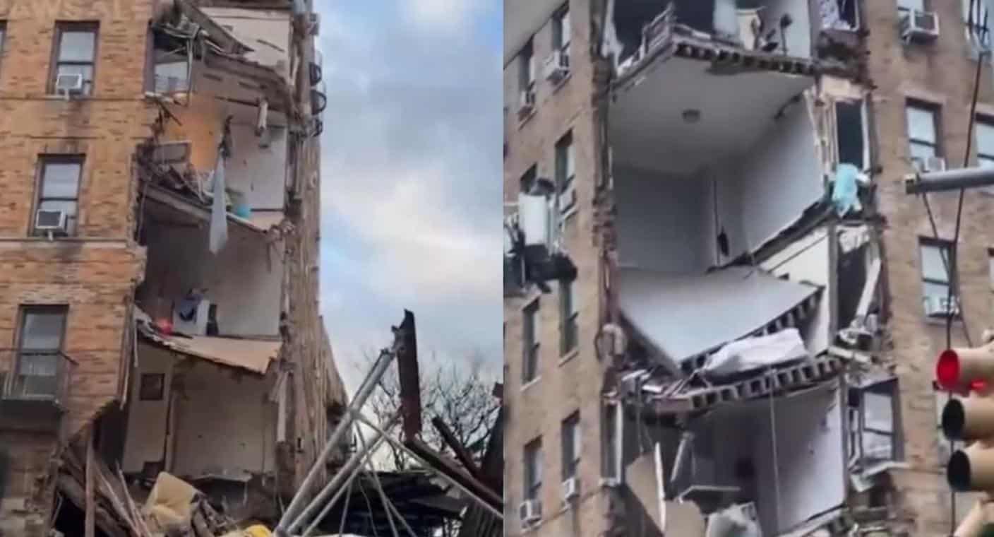 Cae parte de un edificio de 6 pisos en El Bronx