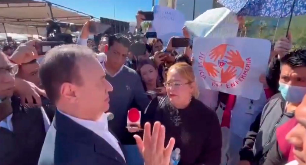 Responde Alfonso Durazo a manifestantes del sector salud en Hermosillo: “Se va a basificar a todos”, dice