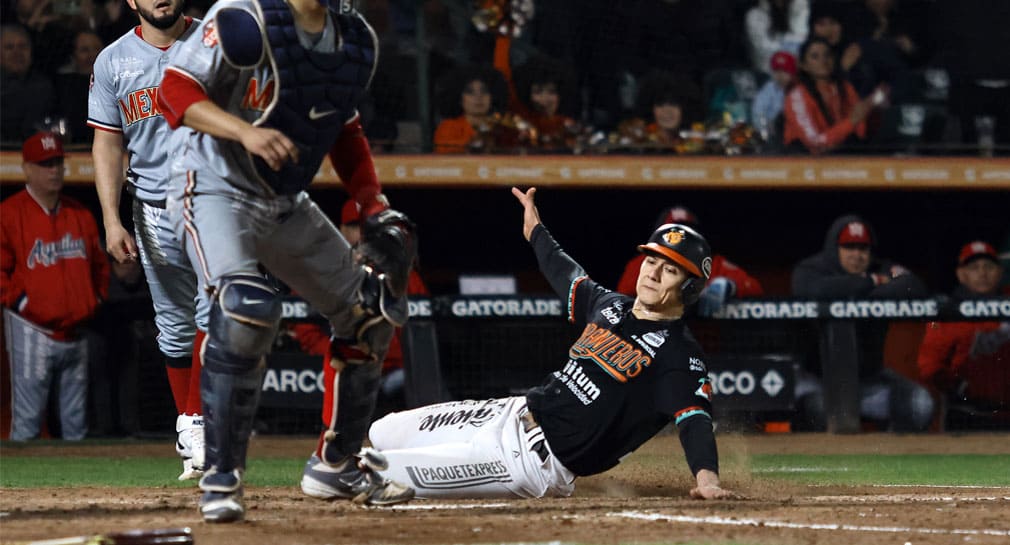 Naranjeros se va arriba en Semifinal ante Águilas tras vencerlos 3-1; serie se muda a Mexicali