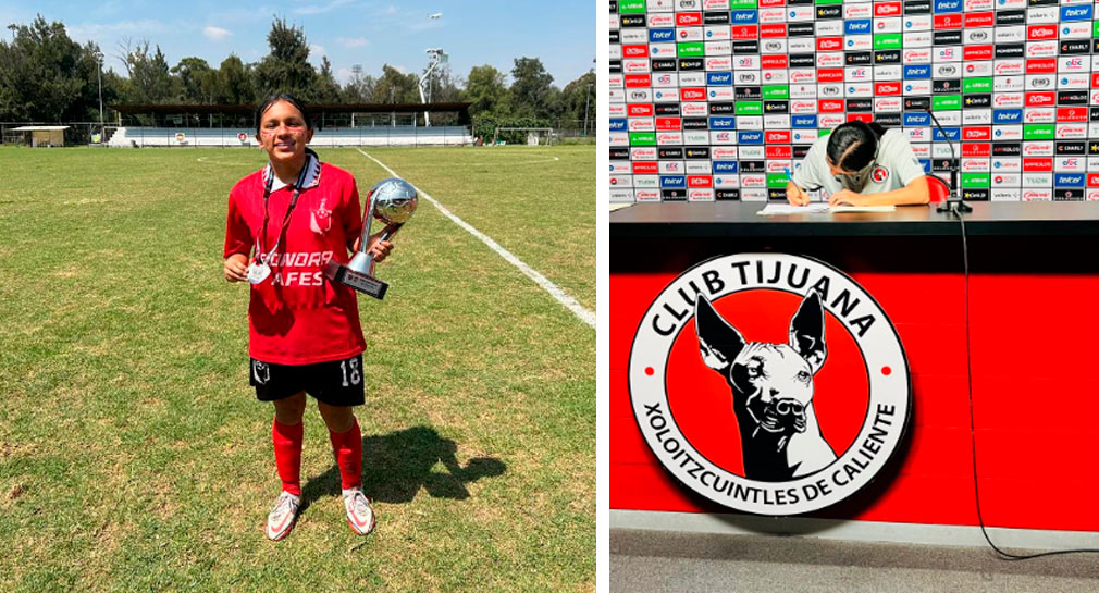 Claudia Guadalupe Castillo, alumna de Cobach Puerto Peñasco, se incorpora a Xolos de Tijuana para jugar en su categoría Sub-19
