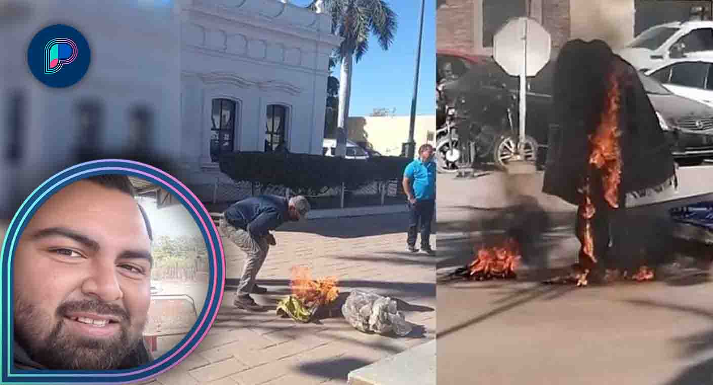 La historia de por qué se prendió fuego el expolicía jubilado durante manifestación en Huatabampo