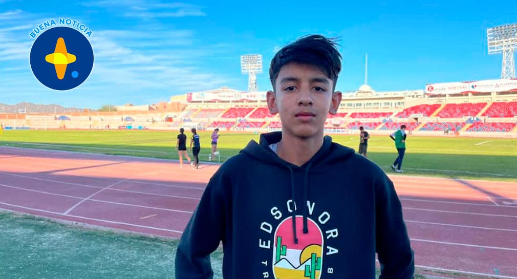 Santiago Jiménez, hermosillense de 14 años, competirá en mundial de atletismo en Kenia representando a México y busca apoyo para costear su viaje