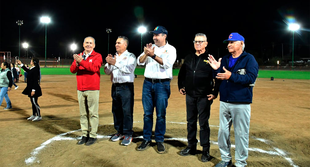Inauguran tercer campo de béisbol en El Cárcamo, en Hermosillo; llevará nombre de René Hurtado, reconocido deportista local