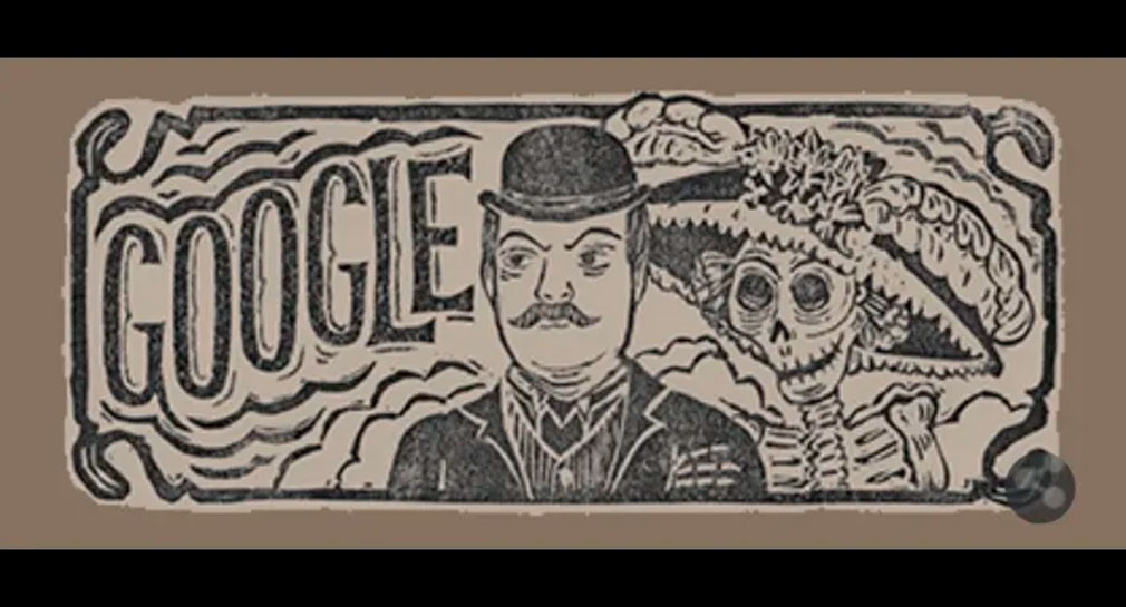 Google dedica su doodle a José Guadalupe Posada, artista creador de ‘La Catrina’