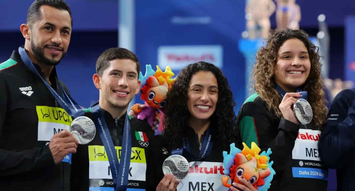 México obtiene medalla de plata en los clavados mixtos por equipo en