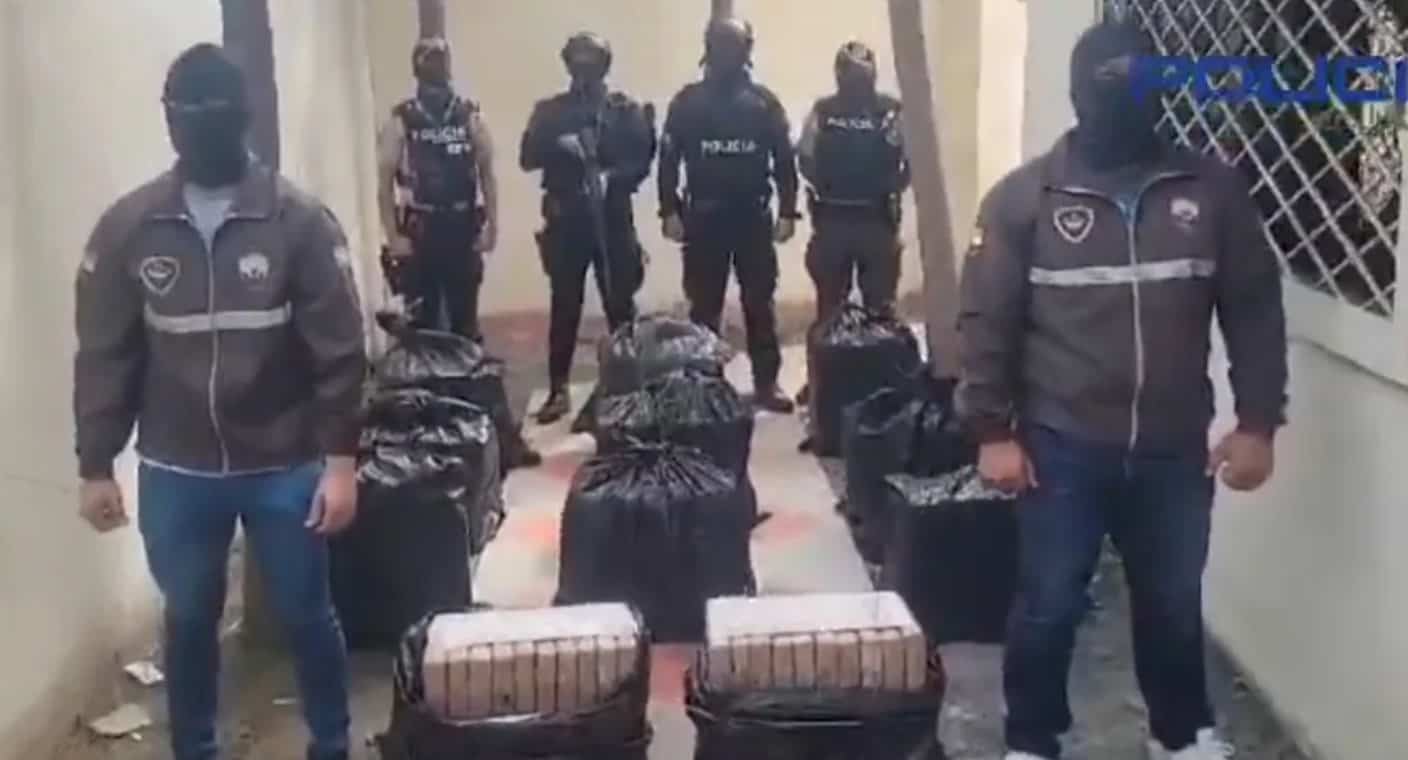 Ecuador incauta cerca de 1.5 toneladas de droga con destino a México