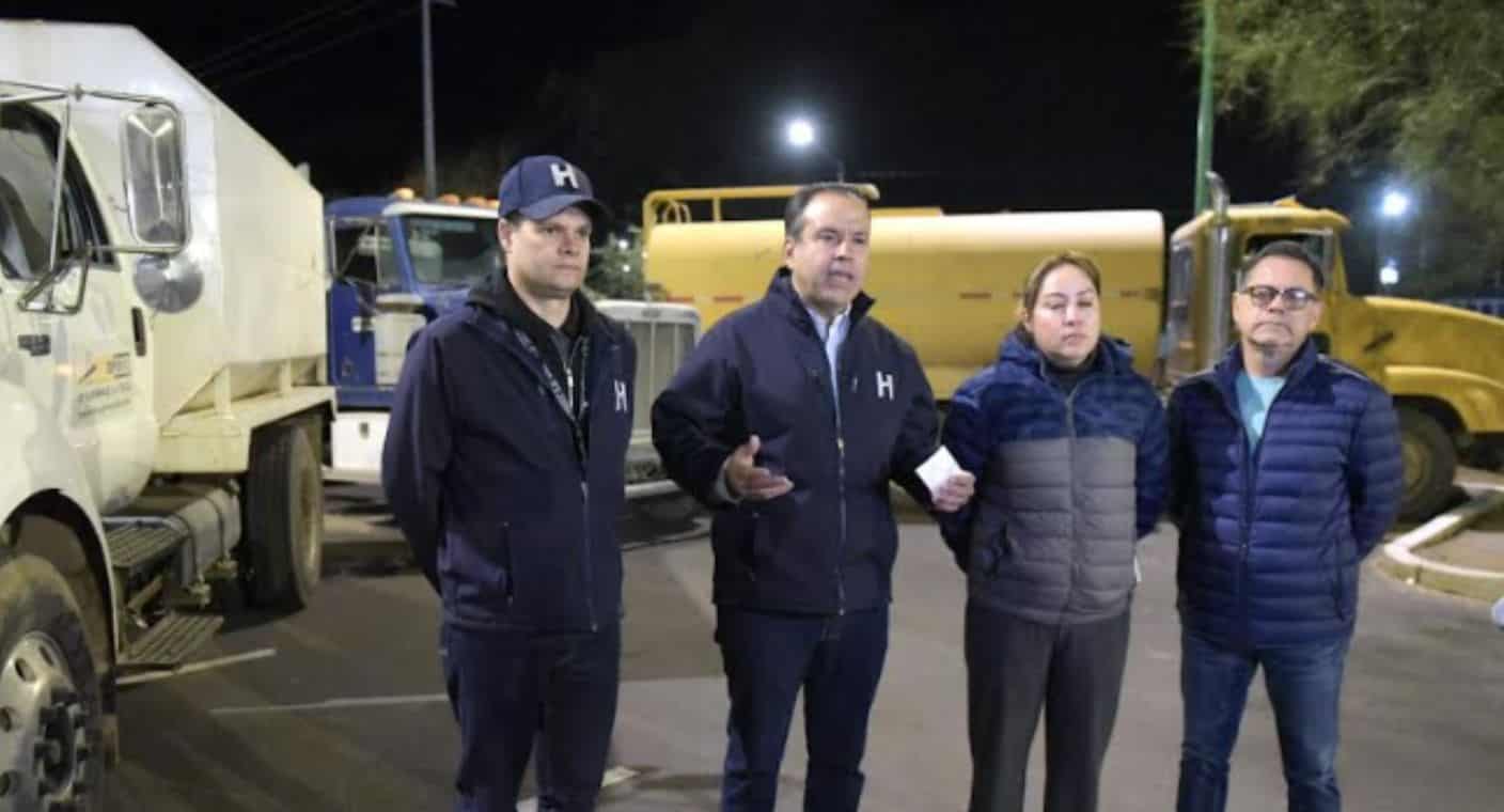 Habilitan pipas para abastecer de agua en colonias afectadas por corte de servicio al norte de Hermosillo