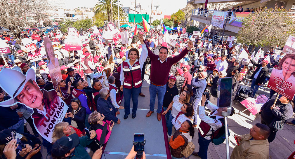 Visitan Nogales Lorenia Valles y Heriberto Castillo, candidatos al Senado por Morena; buscan promover estrategias para aprovechar su ubicación en la frontera